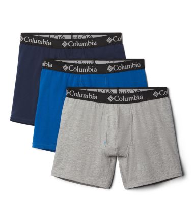 Columbia Men's Performance Cotton Stretch Boxer Brief-3 Pack, Multi, Medium