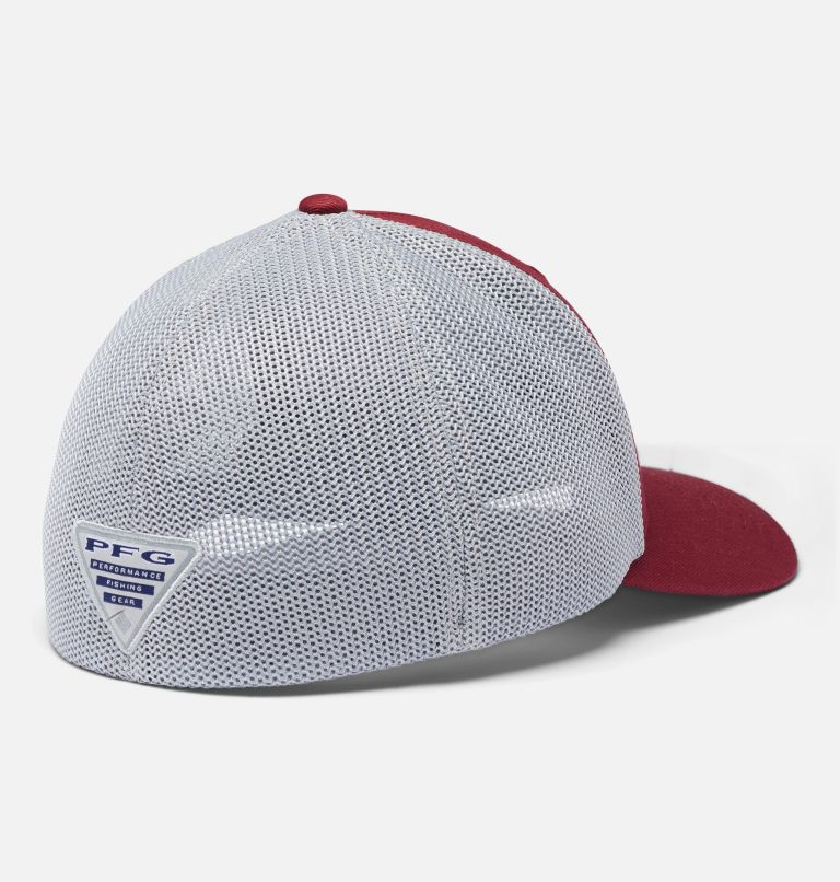 PFG Logo Mesh Ball Cap - High Crown, Color: Red Jasper, Cool Grey, Redfish