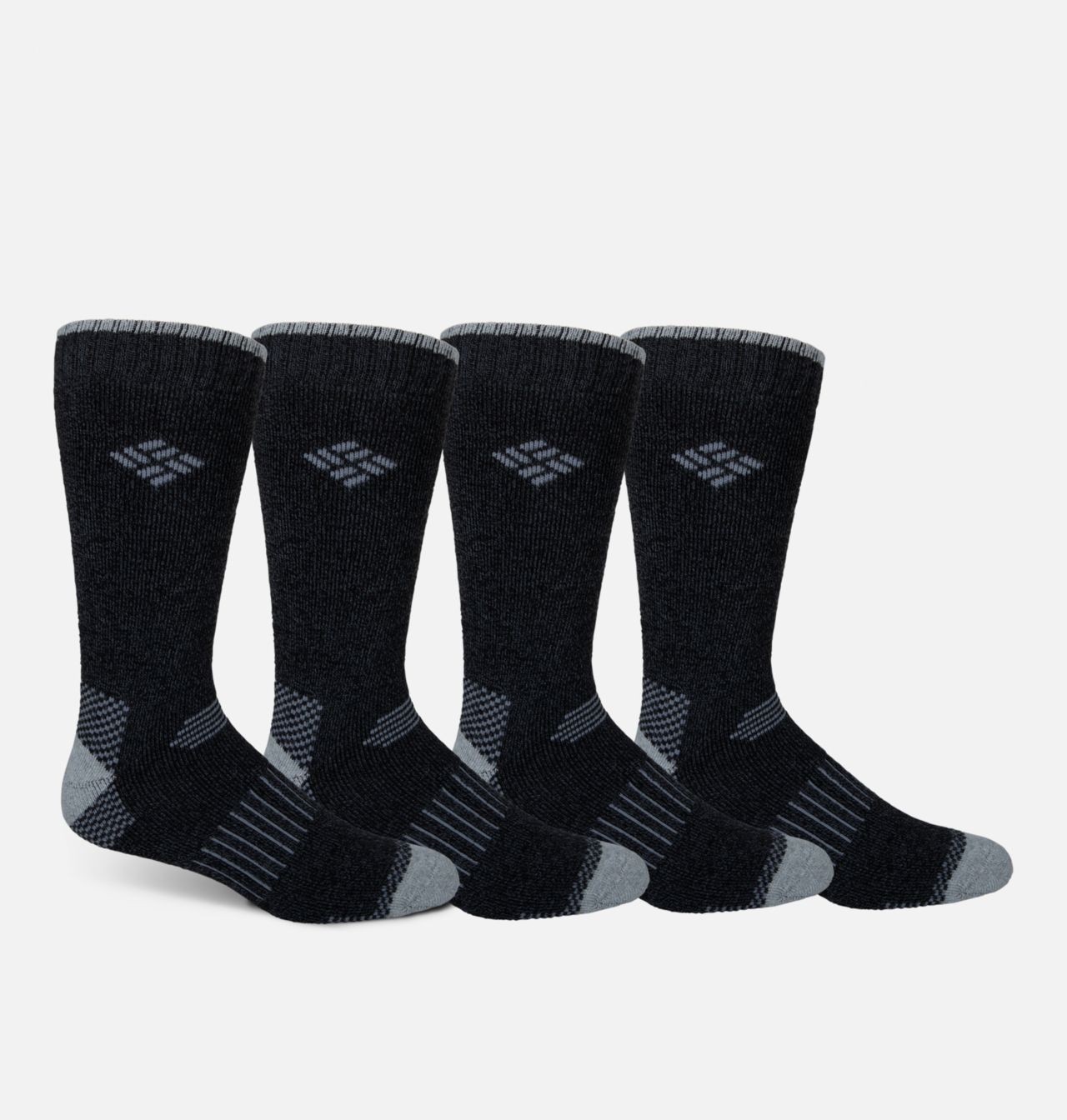 Men's Moisture Control Check Crew Socks - 4 Pack 1