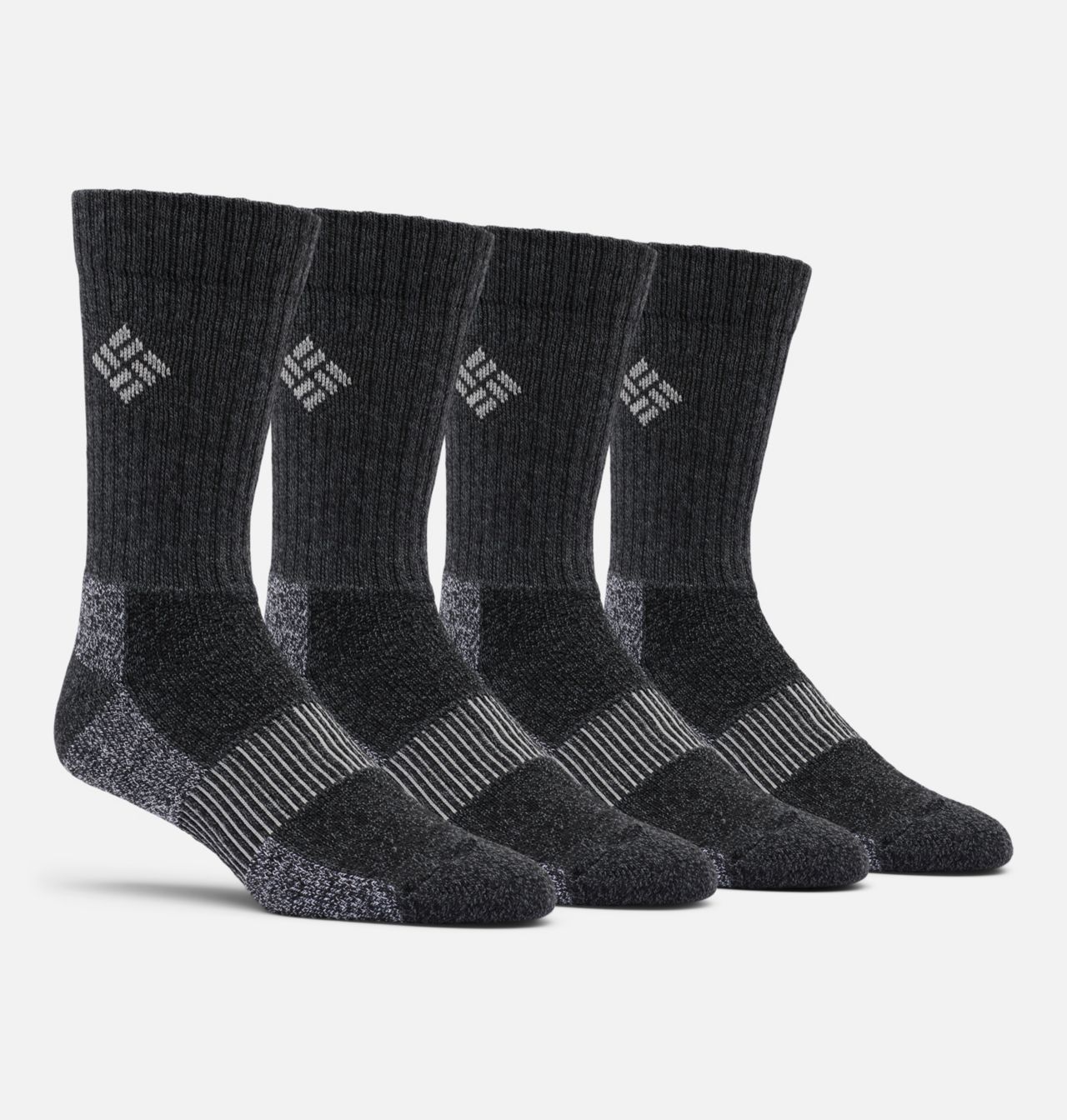 Men's Moisture Control Basic Crew Socks - 4 Pack 1