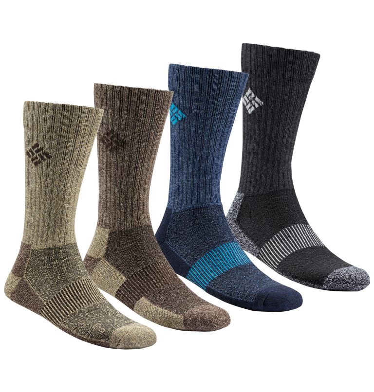 Men's Moisture Control Basic Crew Socks - 4 Pack, Color: Multi Asst, image 1