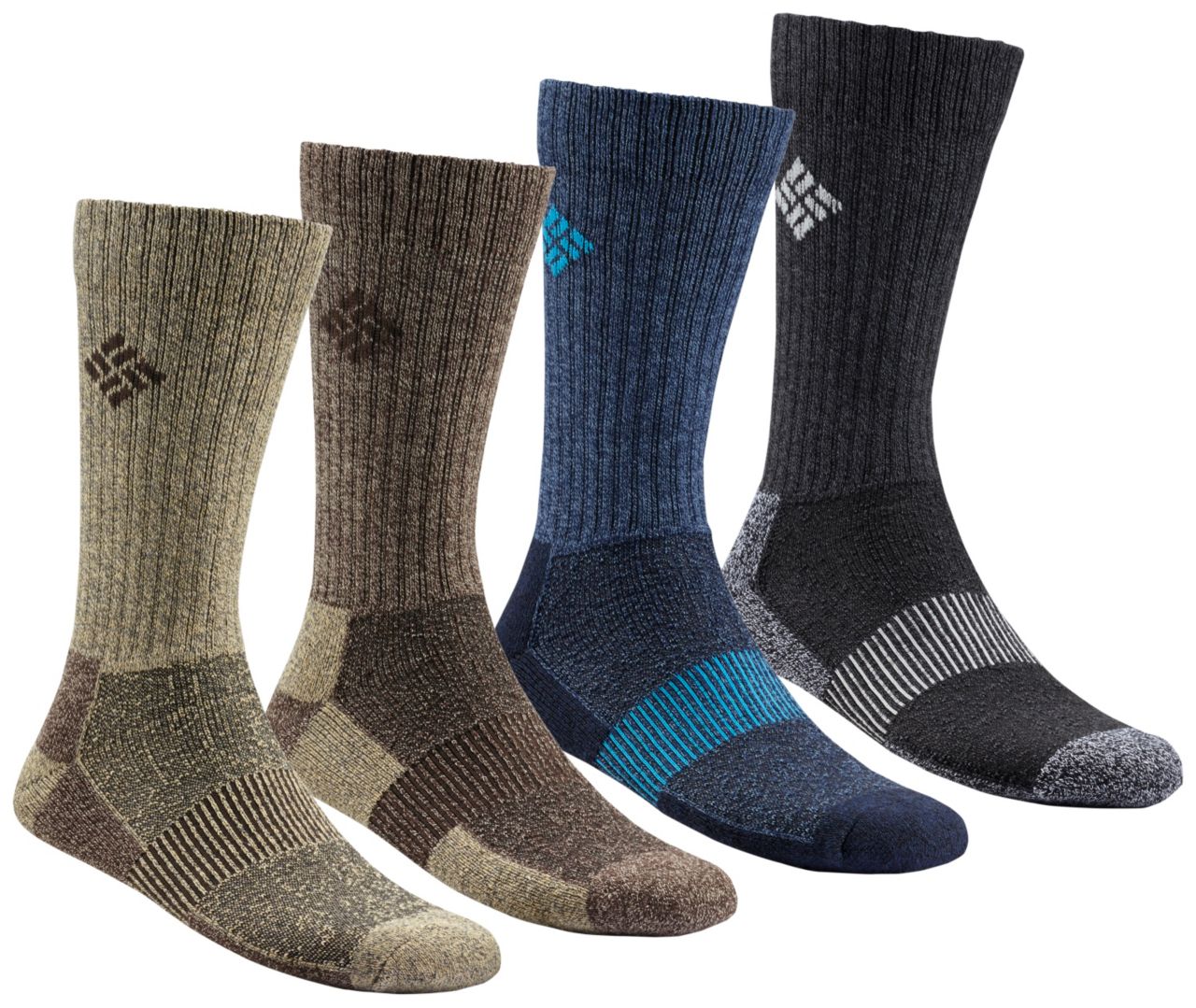 Men's Moisture Control Basic Crew Socks - 4 Pack 1
