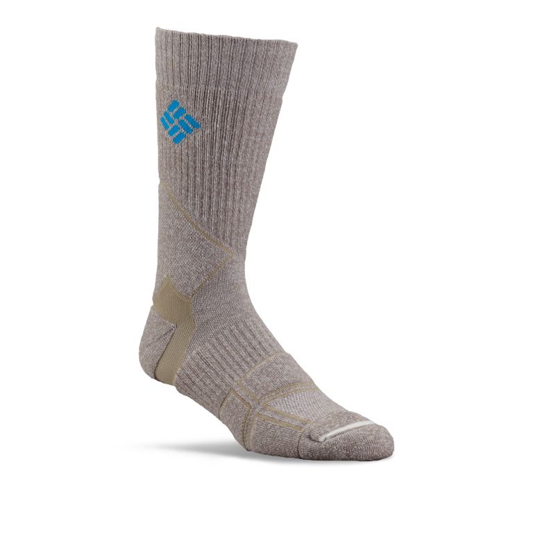 Chaussettes Mi-Bas Randonnée en Laine Mérinos Unisexe, Color: Khaki, image 1