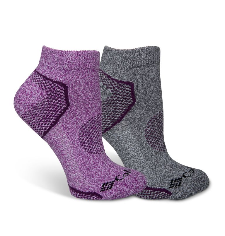 Women's Balance Point Low-Cut Socks - 2 Pack, Color: Plum, Grey, image 1
