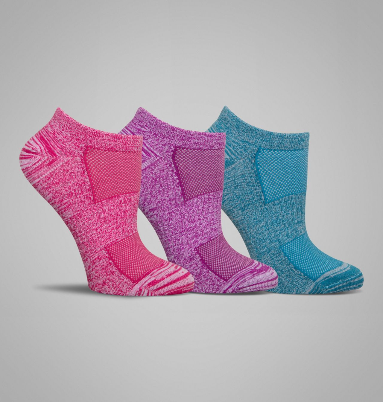 Women's Flat Knit Marled No-Show Sock 1