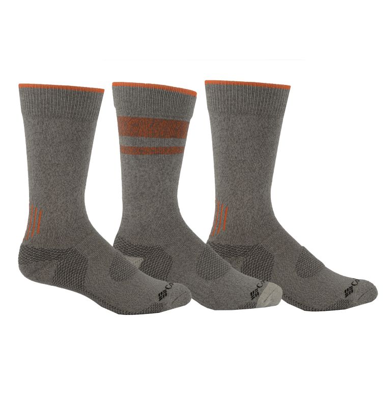 Men's Balance Point Crew Socks - 3 Pack, Color: Charcoal, image 1