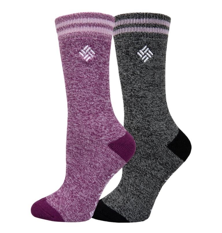 Women's Medium Weight Thermal 2PK Sock | 594 | O/S, Color: Wild Iris/Black, image 1