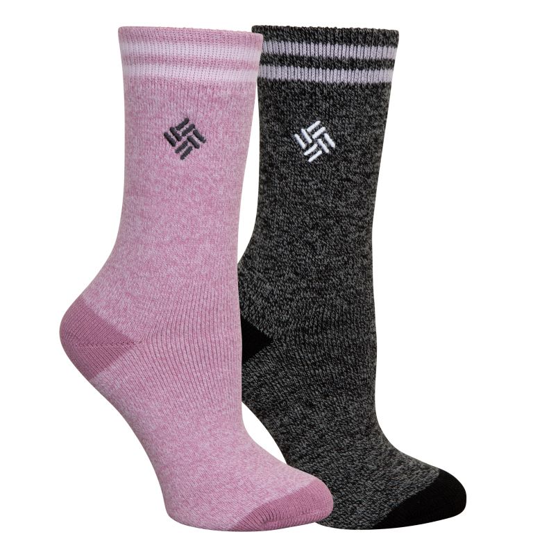 Lot de 2 paires de chaussettes thermiques d'épaisseur moyenne pour femmes, Color: Minuet/Blk-new, image 1