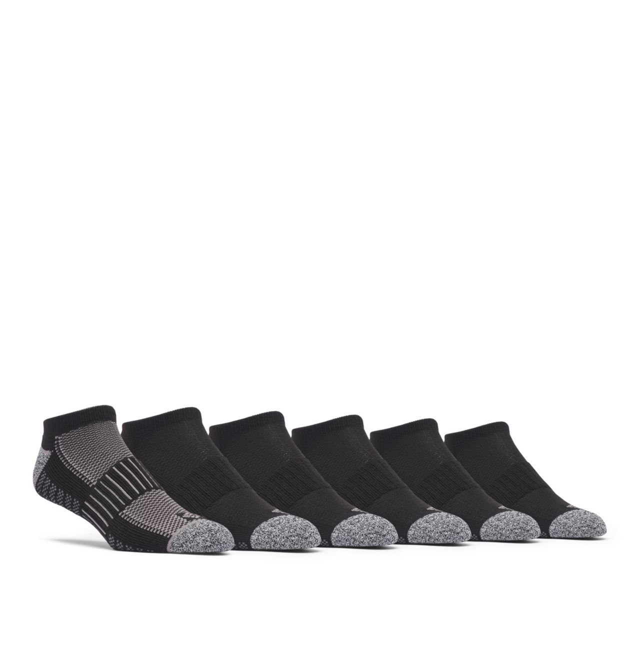 Chaussettes No Show 1/2 coussinets pour hommes, paquet de 6 1