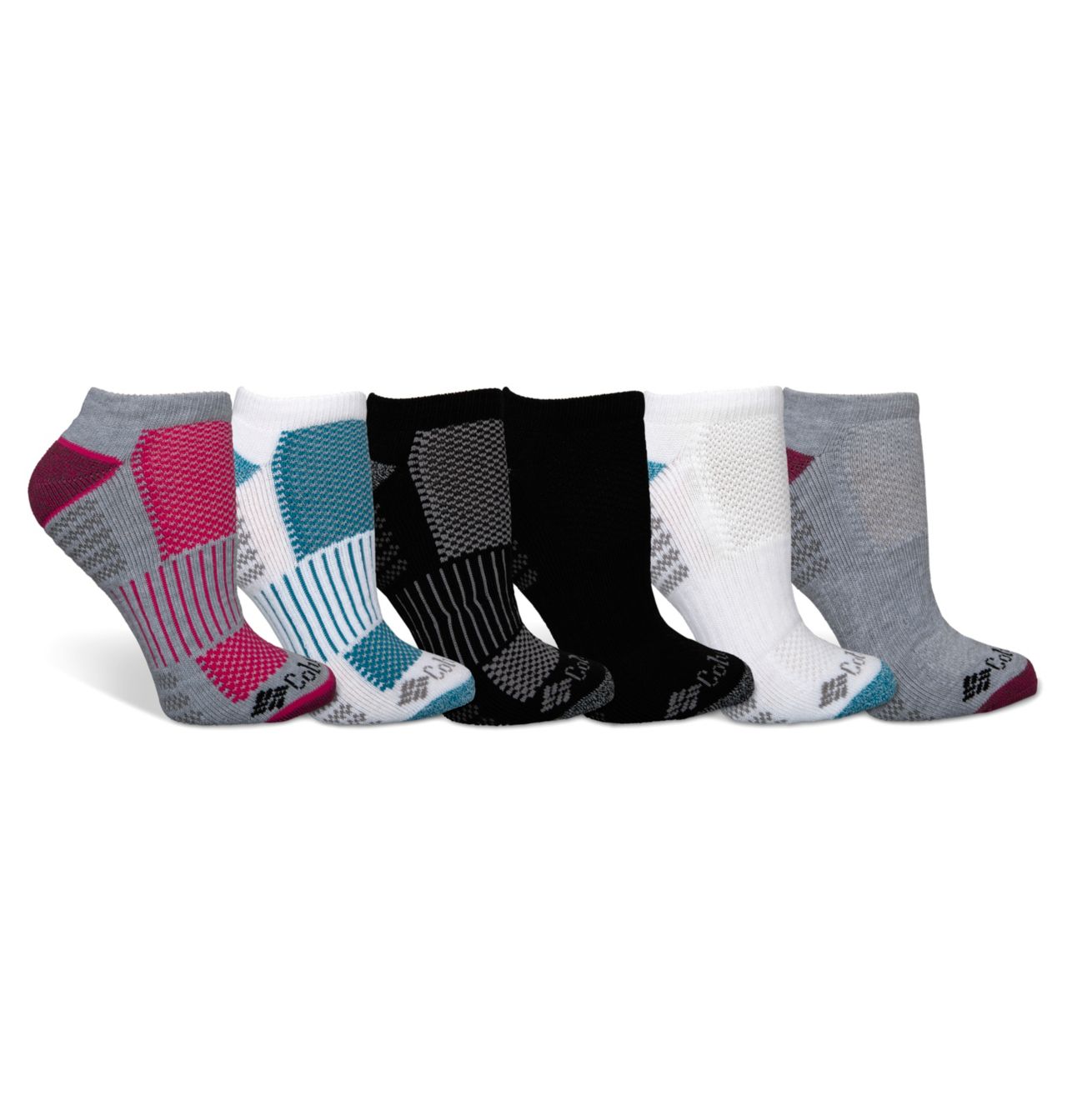 Men's No-Show With Pique Footbed Socks - 6 Pack 1