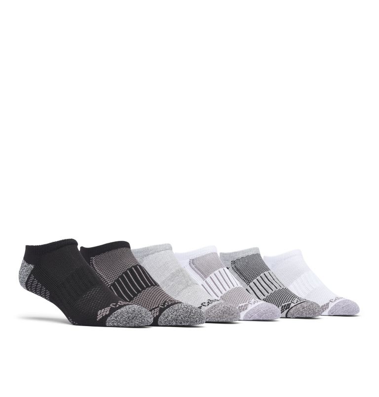 Women's No-Show With Pique Footbed Socks - 6 Pack, Color: White/Grey/Black, image 1