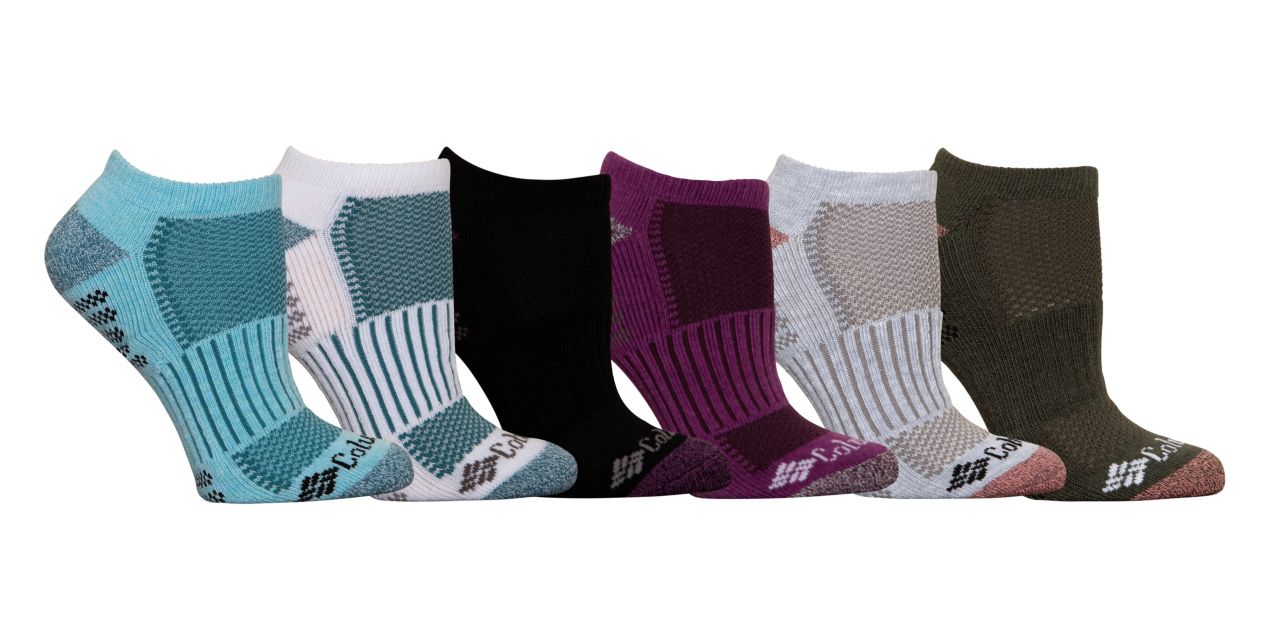 Women's No-Show With Pique Footbed Socks - 6 Pack 1