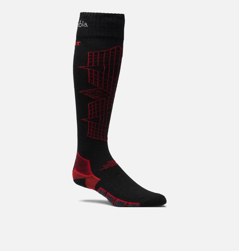 Omni-Heat Grid Midweight Ski Sock, Color: BLACK, image 1
