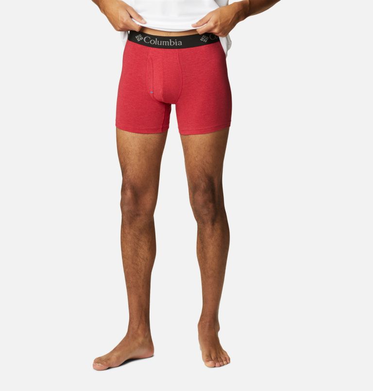 Men's Tri Blend Boxer Briefs 3, Color: MOUNTAIN RED, image 2