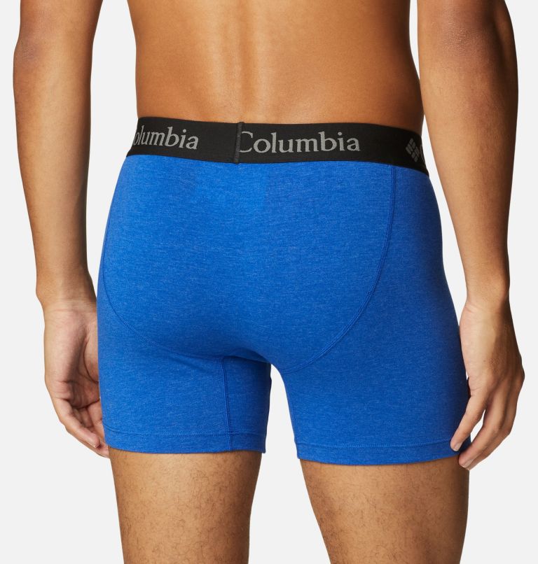 NEW MEN'S COLUMBIA PERFORMANCE STRETCH BOXER BRIEFS 3 PACK UNDERWEAR