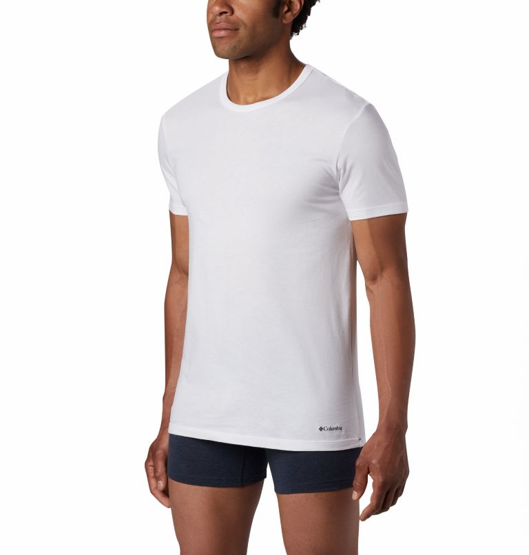 Men's 3 Pack Crew Neck Tee Classic Fit, Color: White, image 4
