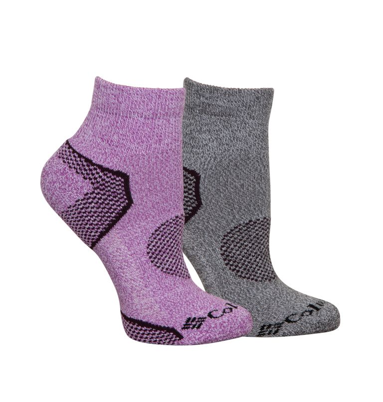 Balance Point Walk Quarter Socks - 2 Pack, Color: Razzle Asst, image 1