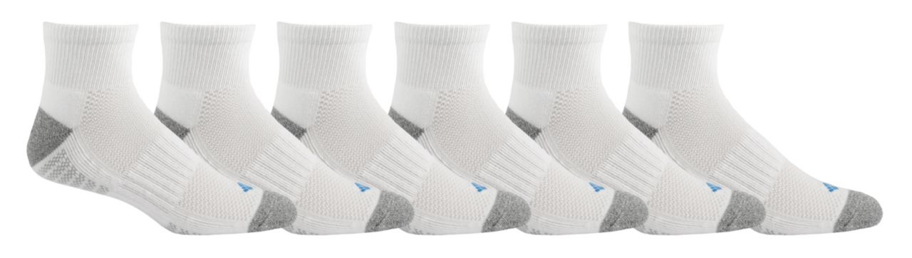 Men's Quarter With Pique Footbed Socks - 6 Pack 1