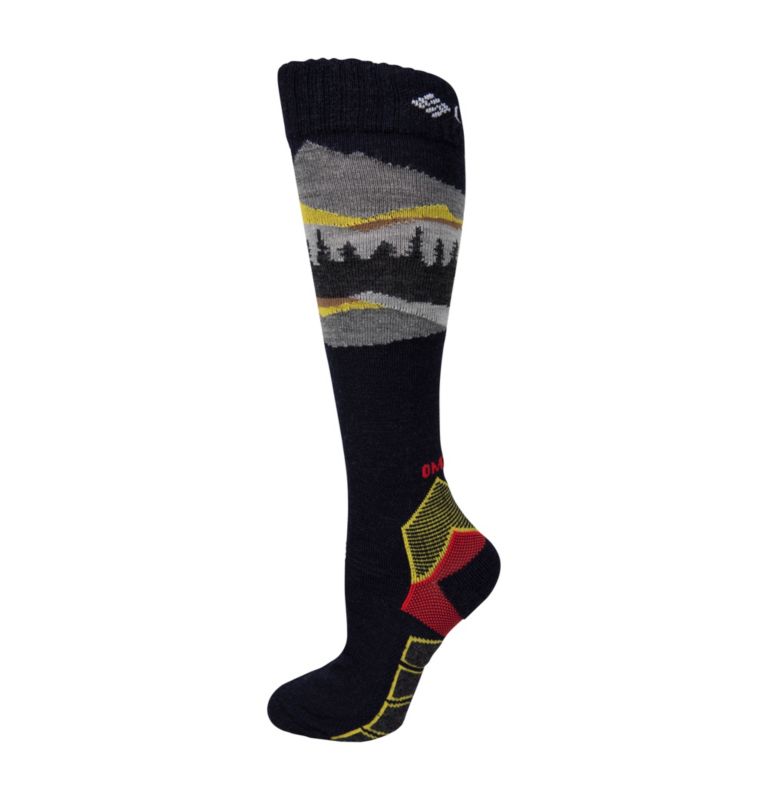 Thumbnail: Men's Mountain Range Ski Sock, Color: Black, image 1