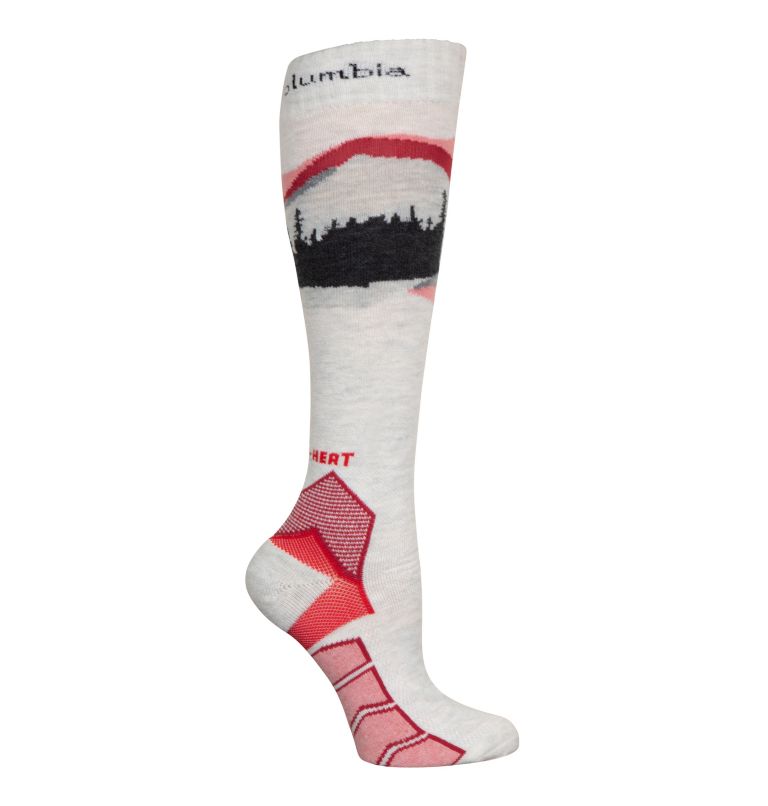 Omni-Heat NW Mountain Range Midweight Ski Sock, Color: Chalk HTR, image 1
