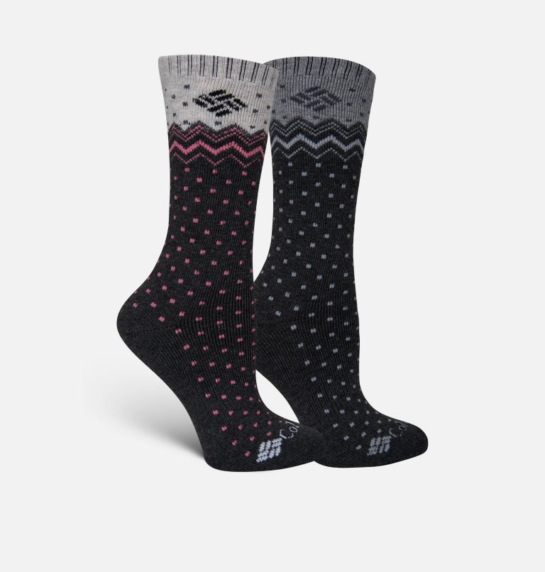 Women's Dottie Wool Crew 2PK Sock, Color: Char/Char, image 1