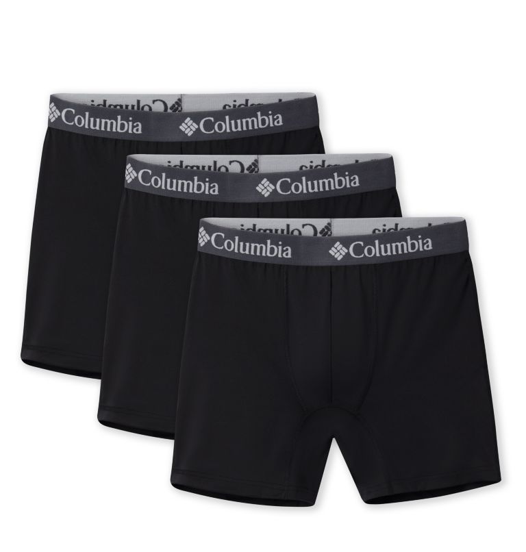 Columbia Men's Performance Stretch Boxer Briefs 3 Pack, Black, XX-Large at   Men's Clothing store