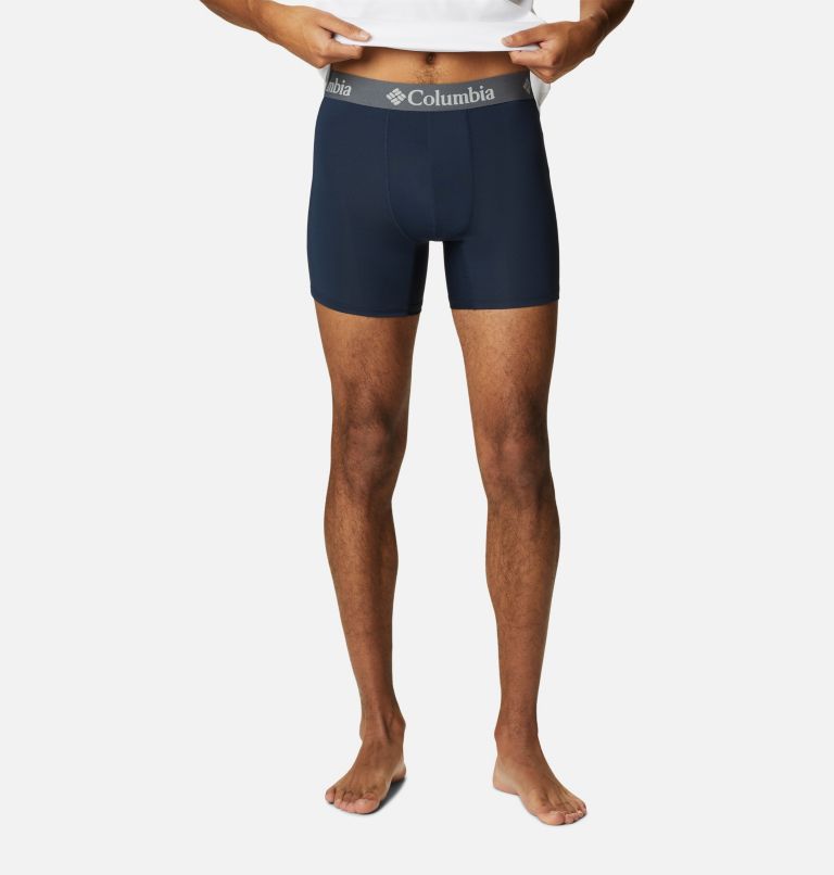 Men's Poly Stretch Boxer Briefs - 3 Pack, Color: Azure/Azul/Columbia Navy, image 2