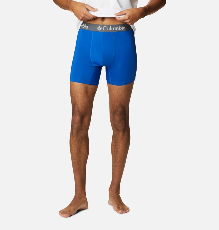 Thumbnail: Men's Poly Stretch Boxer Briefs - 3pk, Color: Azure/Azul/Columbia Navy, image 6