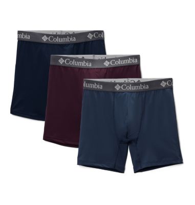 Mens Columbia Performance Tri-Blend Stretch Boxer Brief 3 Pack