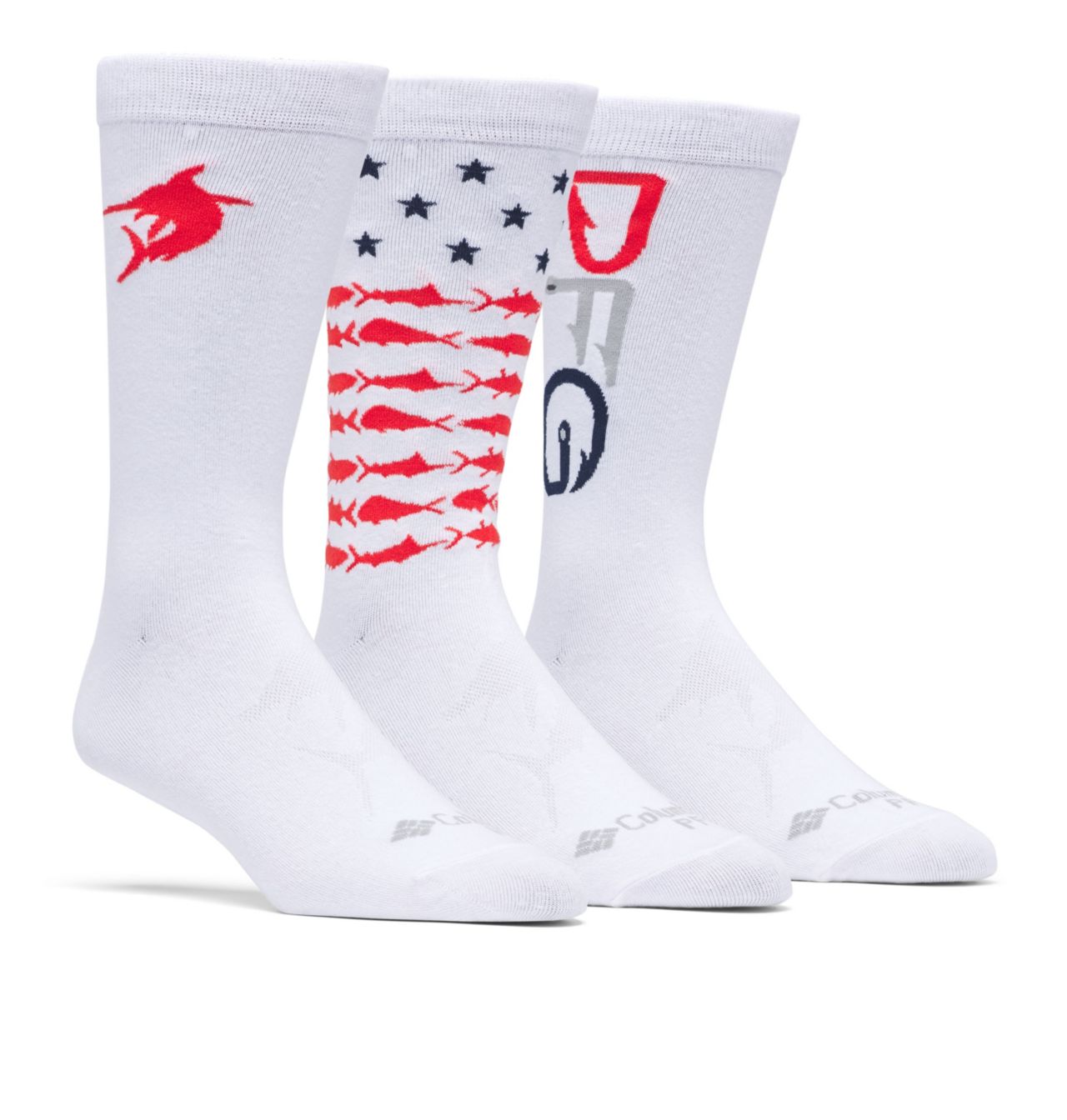Men's PFG Americana Crew Sock - 3pk 1