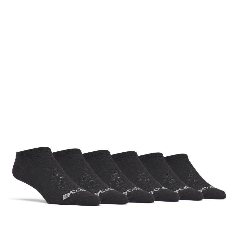 Women's No Show Pattern Mesh Socks - 6 Pack, Color: Black, image 1