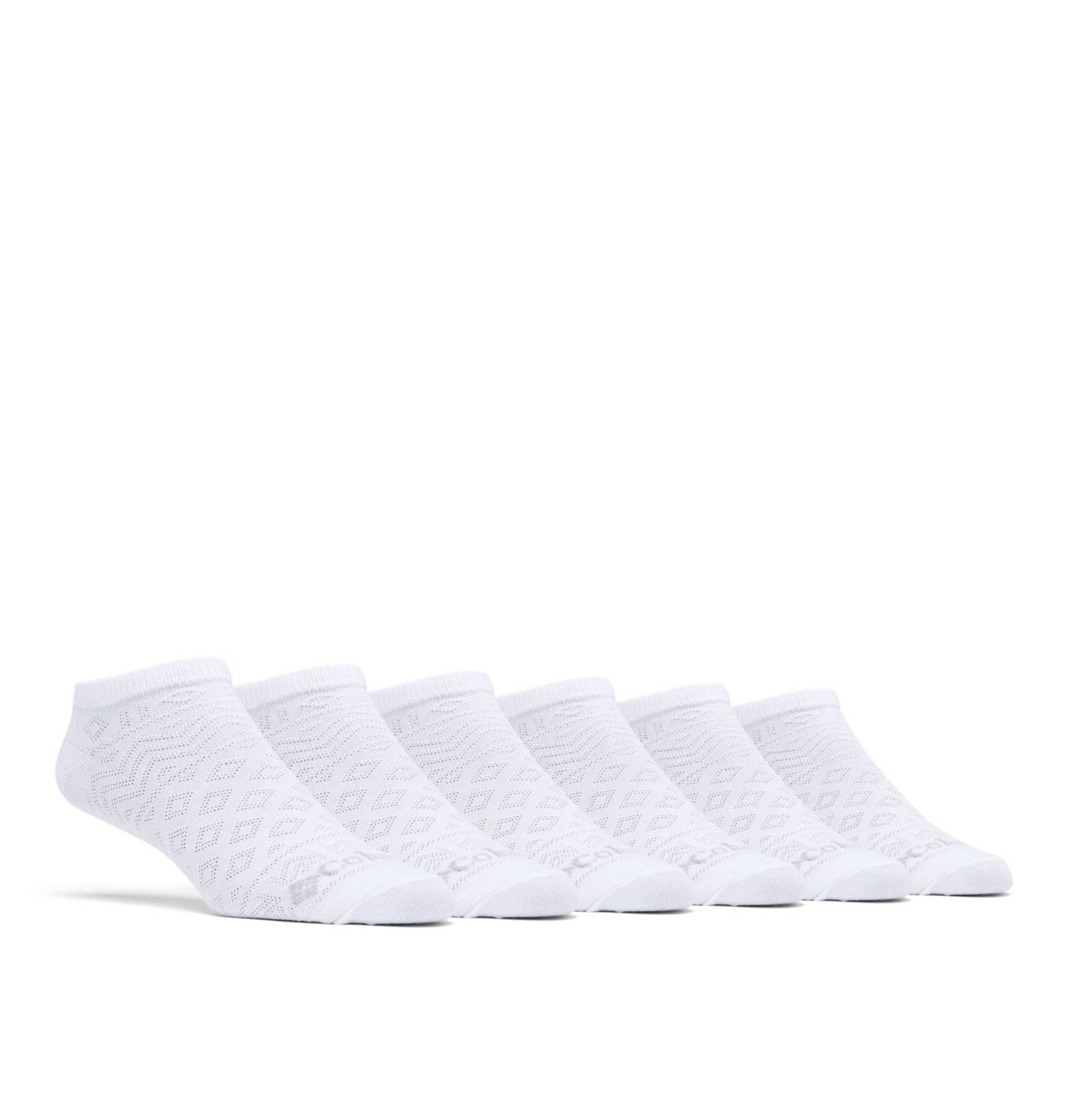 Women's No Show Pattern Mesh Socks - 6 Pack 1