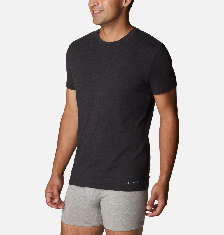 Men's Tri-Blend Crew Neck Tee (3 pack), Color: Blk/Port/India, image 2