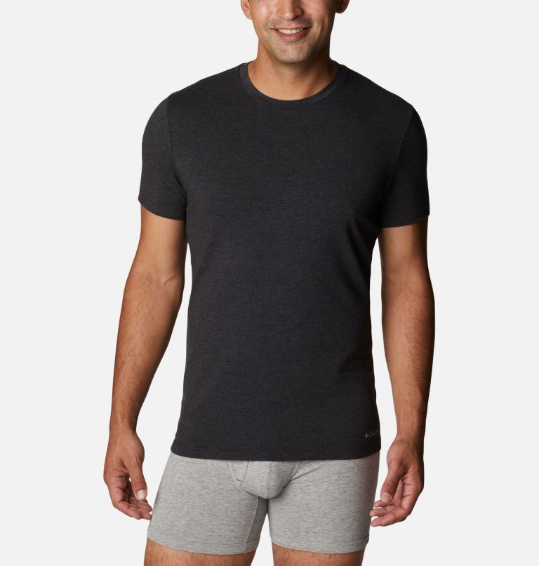Men's Tri-Blend Crew Neck Tee (3 pack), Color: Blk/Port/India, image 4