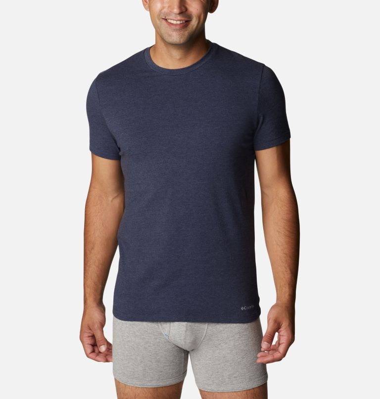 Men's Tri-Blend Crew Neck Tee (3 pack), Color: Blk/Port/India, image 6