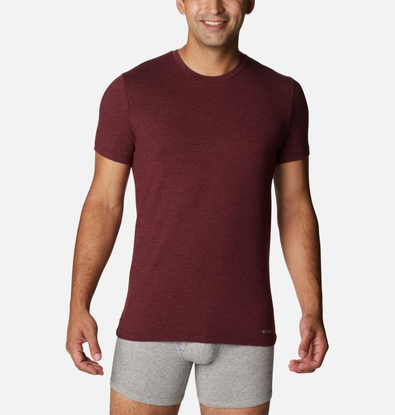 Men's Tri-Blend Crew Neck Tee (3 pack), Color: Blk/Port/India, image 10