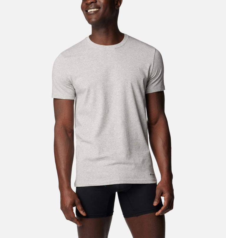 Men's Performance Cotton Stretch Crew - 3pk, Color: Black, Grey Htr, C. Navy, image 2