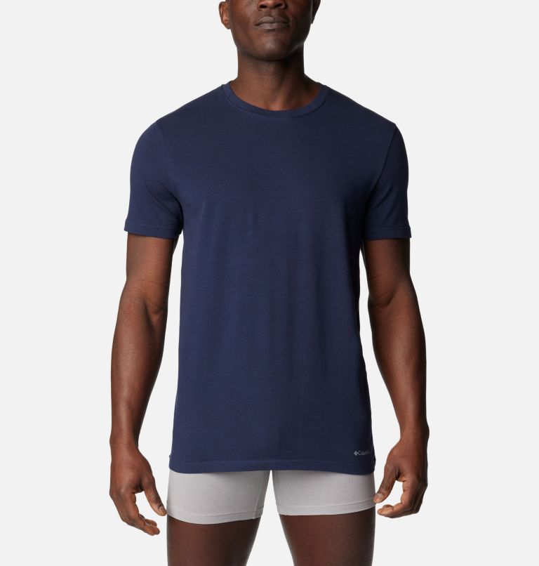 Men's Performance Cotton Stretch Crew - 3pk, Color: Black, Grey Htr, C. Navy, image 5