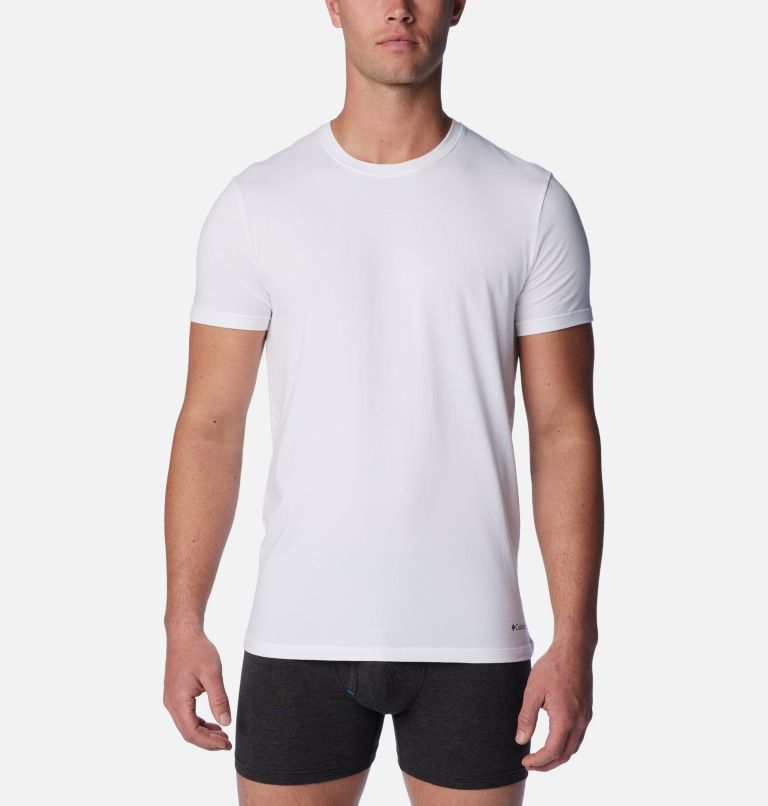 3pk Cotton Stretch Crew Tee, Color: Blk/Gry/Wht, image 3