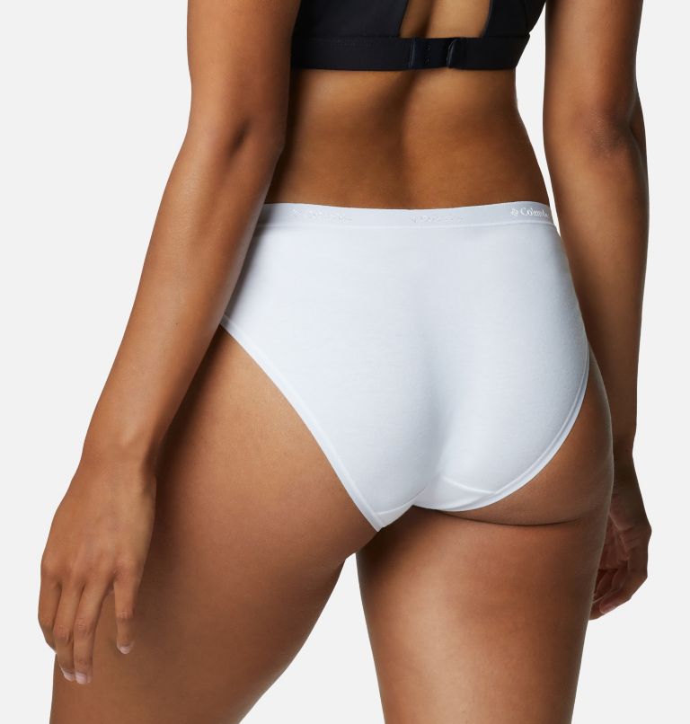 Thumbnail: Women's Stretch Cotton Bikini - 3 Pack, Color: White/Nude/Black, image 4