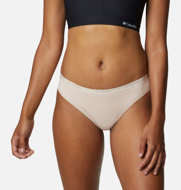 Thumbnail: Women's Stretch Cotton Bikini - 3 Pack, Color: White/Nude/Black, image 7