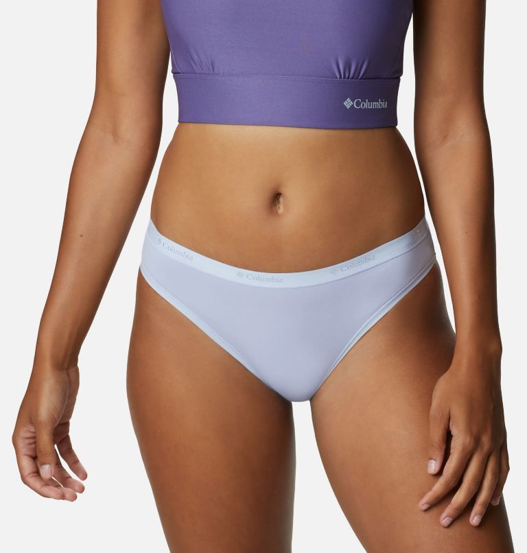 Thumbnail: Women's 4-Way Stretch Cotton Bikini - 3 Pack, Color: Twilight/Plum Purple/Noctural, image 3