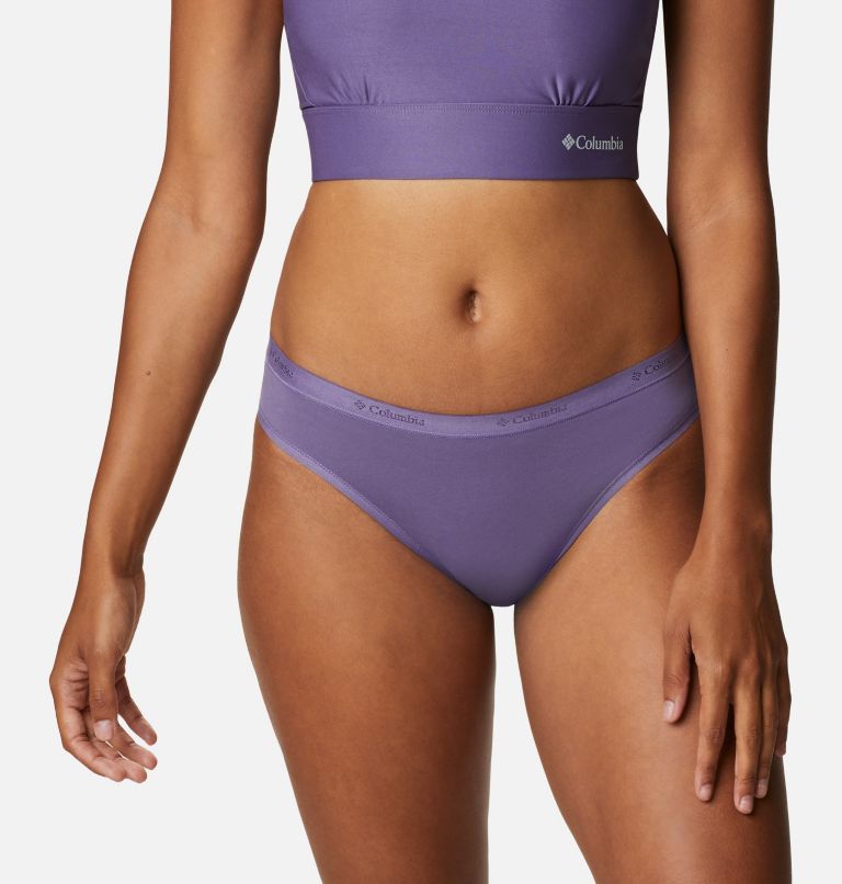 Thumbnail: Women's 4-Way Stretch Cotton Bikini - 3 Pack, Color: Twilight/Plum Purple/Noctural, image 7