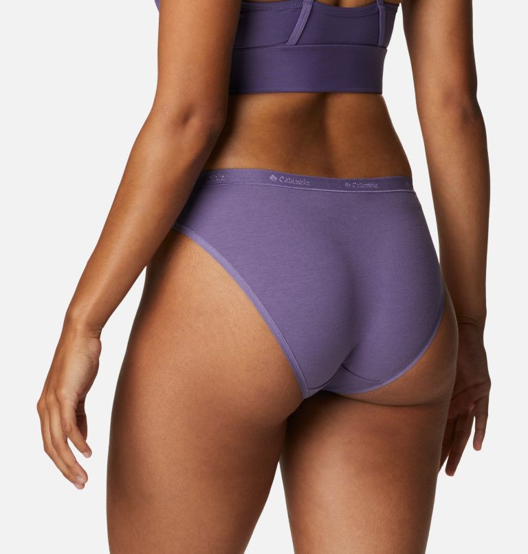 Thumbnail: Women's 4-Way Stretch Cotton Bikini - 3 Pack, Color: Twilight/Plum Purple/Noctural, image 8