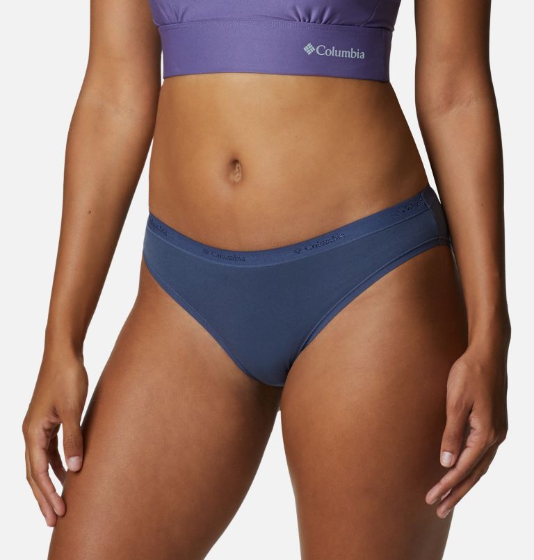 Thumbnail: Women's 4-Way Stretch Cotton Bikini - 3 Pack, Color: Twilight/Plum Purple/Noctural, image 14