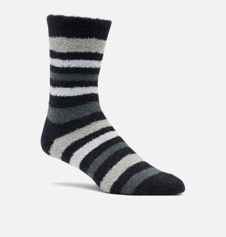 Women's Stripe Cozy Sock, Color: Black, image 1
