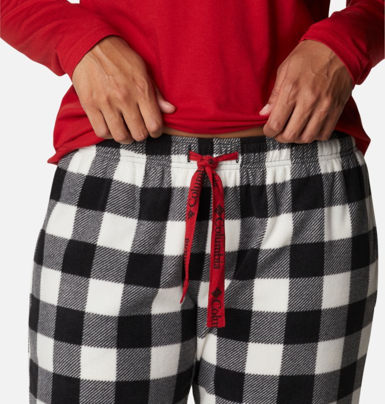 Thumbnail: Women's Bear Pajamas Set, Color: Mountain Red, image 5