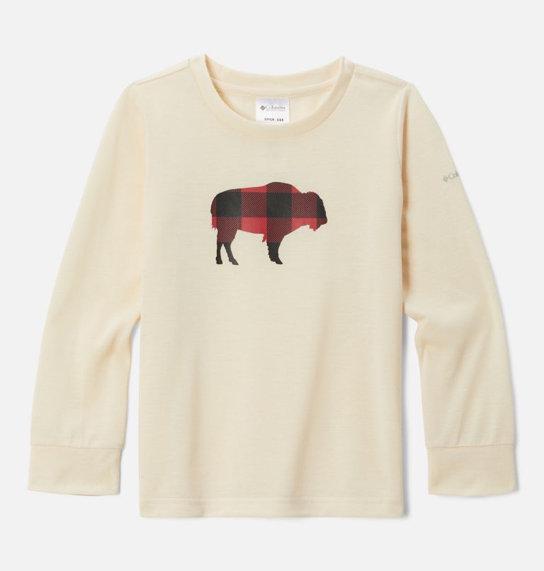 Kid's PJ Set, Color: Chalk Top Buffalo/Red Pant, image 2