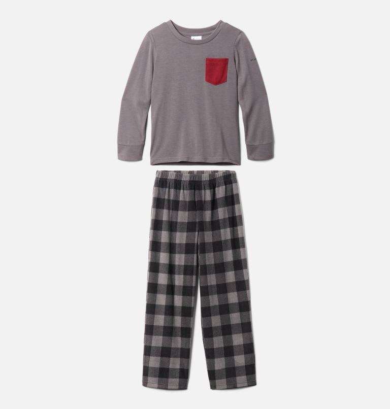 Kids' Pocket Pajamas Set, Color: City Grey