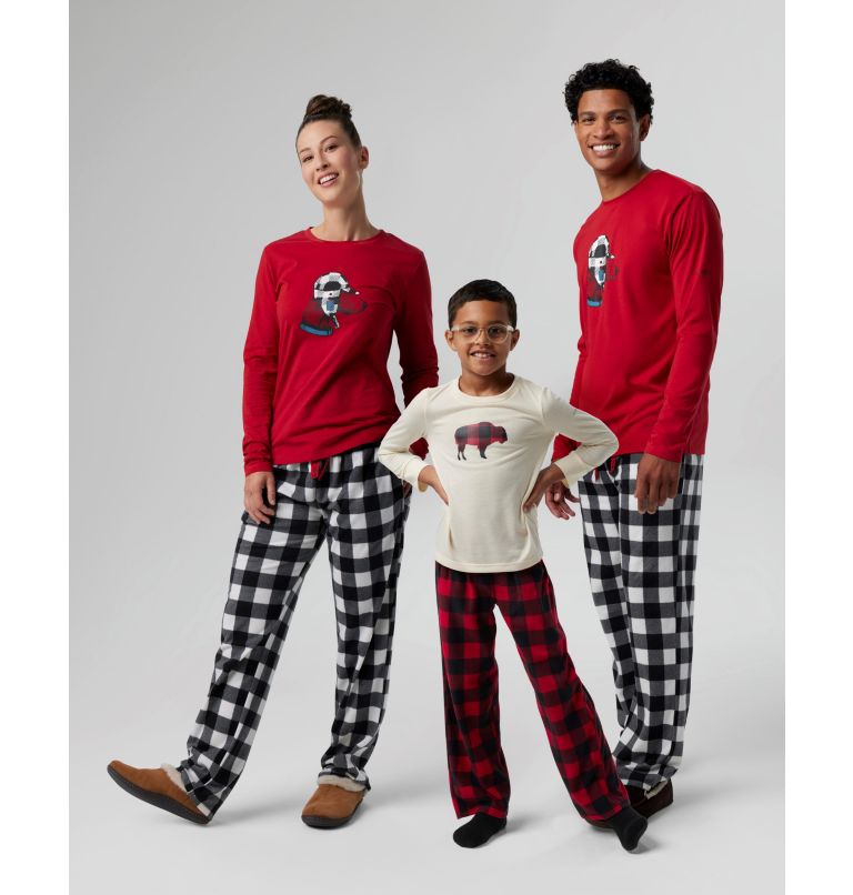 Thumbnail: Men's PJ Set, Color: Chalk Top Buffalo/Red Pant, image 8